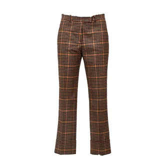 Ql2 Quelledue Maura Z Checkered Cuffed Straight-Leg Pants