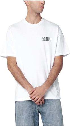 Amiri Tops, Heren, Wit, S, Katoen, Bones Stacked Tee