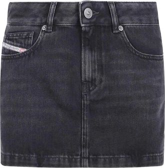 Diesel Denim Mini Rok - Dames - Spijkerrokken - Zwart - W27 - Denim - Rokken
