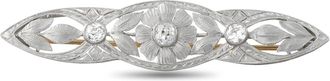 Luxury Bazaar Platinum 0.70ct Diamond Brooch MF01-080726