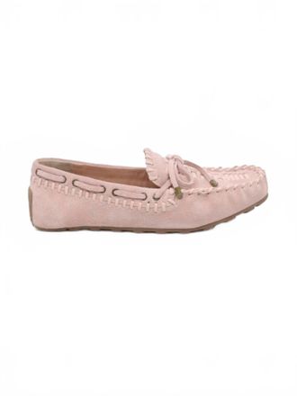 Free People Womens Misty Moccasin Loafer In Pearl Blush Suede