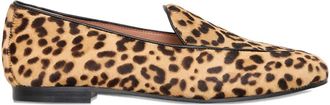 Aquazzura Womens Leopard-print Guanto Slipper - Beige Leather - Size EU 38