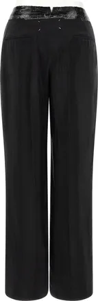 Maison Margiela Womens Black Copper Casual Pants