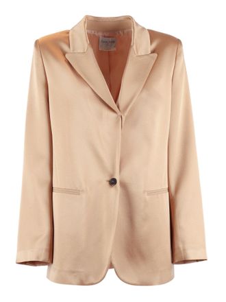 Forte_Forte Shiny Envers Satin Tailored Jacket