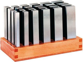 Format Juego De Cu&ntilde;as Paralelas Super Precisi&oacute;n, En Expositor De Madera, Largo : 125 Mm