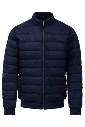 Salsa Steppjacke SALSA Salsa Jeans Steppjacke Suede Puffer Bomber Jacket, Herren, Gr. L, blau, Obermaterial: 90% Polyester PES. 10% Elasthan EL., Jacken Ste