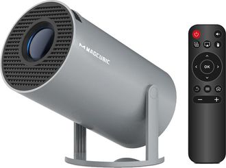 OEM Proyector Hy300 Pro, 8000 L&uacute;menes, Conectividad Wifi Y Bluetooth - Gris, Enchufe Europeo