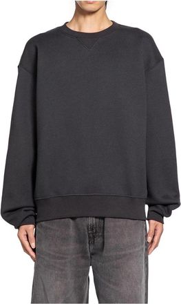 Our Legacy Zwarte Wooly Fleece Crewneck Sweatshirt - Heren - Sweatshirts - Zwart - L - Katoen - Hoodies & sweatvesten