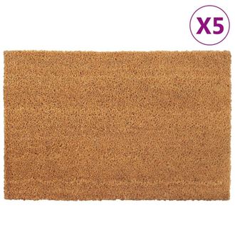 Berkfield Home Door Mats 5 pcs Natural 40x60 cm Tufted Coir in Brown