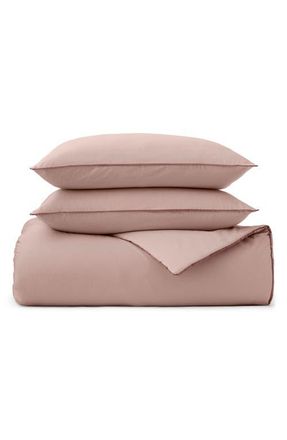 Boll & Branch Signature Organic Cotton Comforter & Shams Set in Dusty Rose at Nordstrom, Size King/california King