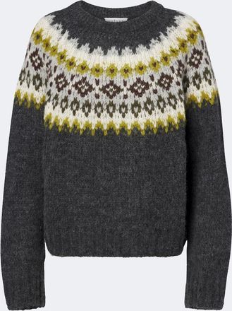 Velvet Pullover Fair Isle in misto alpaca e lana