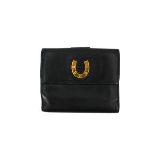 Gucci Vintage leren portemonnee van Gucci met hoefijzervormig ontwerp