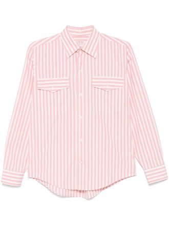 Fursac striped shirt - men - Cotton - S - Pink