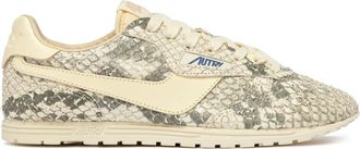 Autry White Grey Windspin Python Sneakers