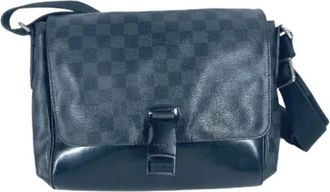 Louis Vuitton Vintage, unisex, Blauw, ONE Size, Pre-owned Damier Graphite Messenger Bag