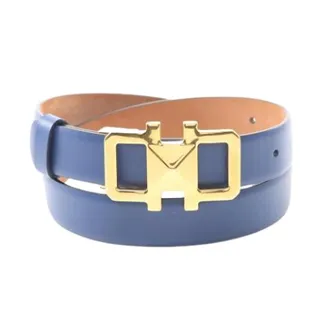 Ferragamo Pre-owned Leather Belt - female - Salvatore Ferragamo Pre-owned - Vintage Belts - Blue - ONE SIZE - Pre-owned