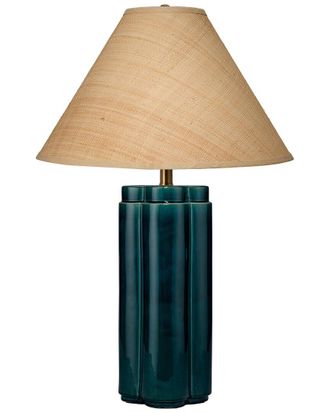 Jamie Young Co. Allister Ceramic Table Lamp With Raffia Shade
