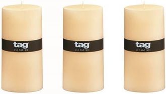 Tag Chapel Ivory Pillar Candles Unscented Long Burning Set of 3 in Beige at Nordstrom
