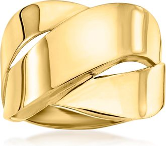 Ross-Simons Italian 14kt Yellow Gold Ribbon Ring