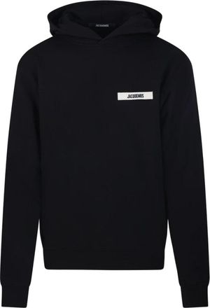 Jacquemus Le Hoodie Gros Grain Sweatshirt - Heren - Hoodies - Zwart - M - Hoodies & sweatvesten