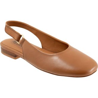 Softwalk Katy Slingback Flat in Tan at Nordstrom, Size 10.5