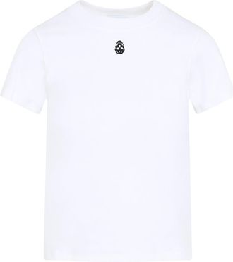 Alexander McQueen White Cotton T-Shirt-Donna