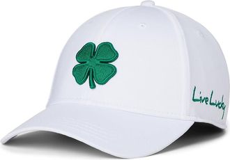Black Clover Premium Clover 16 Hat Baseball Caps White Hat/3d Green Clover : LG/XL, Polyester/Spandex
