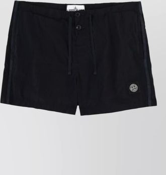Stone Island logo patch swim shorts