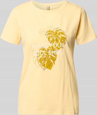 Soyaconcept T-Shirt mit Statement- und Motiv-Print Modell RINA in DUNKEL GELB, Gr&ouml;&szlig;e XXL