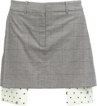 Monse wool cotton blend exposed pocket deconstructed skirt