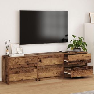Berkfield Home TV Cabinet Other Old wood Engineered wood & Particle board in Brown
