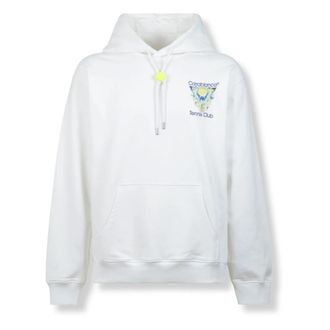 Casablanca Tennis Club Icon Hooded Sweatshirt - Heren - Hoodies - Wit - S - Hoodies & sweatvesten