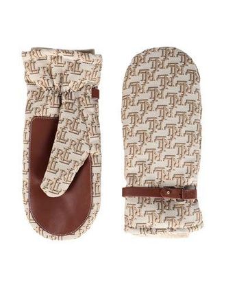Ralph Lauren BUCKLE-TRIM MONOGRAM JACQUARD MITTENS