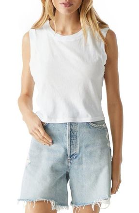 Michael Stars Johnnie Crewneck Cotton Tank in White at Nordstrom, Size Medium