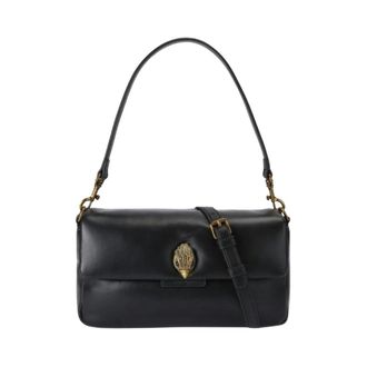 Kurt Geiger Tassen, Dames, Zwart, ONE Size, Leer, Leren Oxford Tas