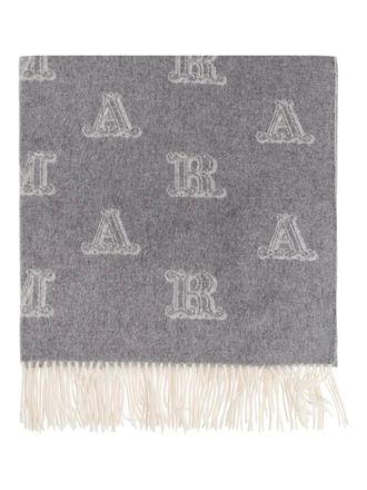 Max Mara Sjaal met monogram-print - Grijs