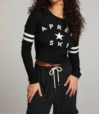 Chaser Apres Ski Star Pullover In Black