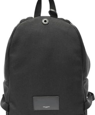 Saint Laurent Pre-owned Nylon Backpack - Dames - Vintage Rugzakken - Zwart - ONE Size - Nylon - Vintage