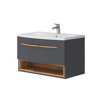 Vicco Conjunto Mueble Ba&ntilde;o Stelantis, Antracita, 2 Piezas, Vicco