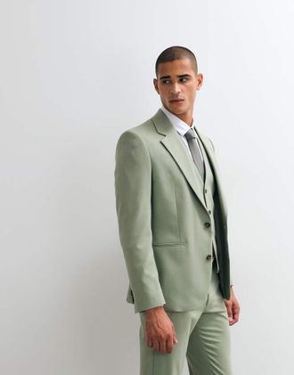 Asos Blazer da abito slim verde salvia