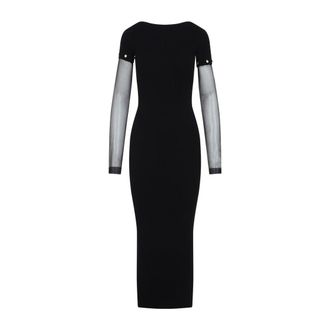 Sportmax Fitted Black Evening Dress