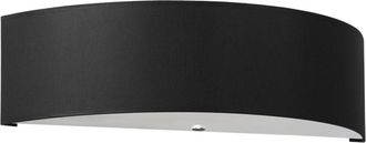 Sollux Lighting Lámpara de pared negro tela, vidrio, acero alt. 12 cm