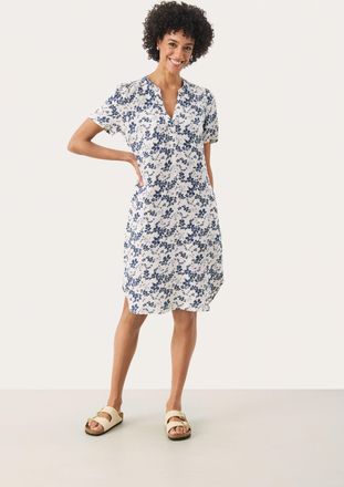 Part Two Jurk Regular fit white blue