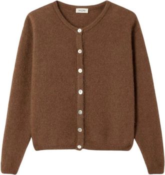 American Vintage Vitow Cardigan - Dames - Vesten - Bruin - L - Wol - Truien & Vesten