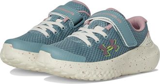Under Armour Surge 4 Alternate Closure (Little Kid) Girls Shoes Serpentine/Stone/Metallic Tourmaline Pink : 13 Little Kid M, Synthetic
