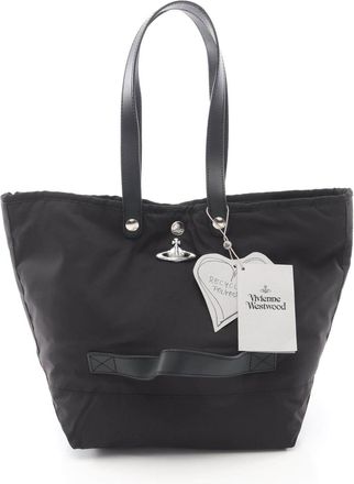 Vivienne Westwood Canvas Leather Tote Bag