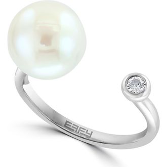 Effy Freshwater Pearl & White Topaz Split Band Ring at Nordstrom Rack, Size 7