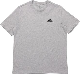 adidas Essentials Embroidered Logo Sports Round Neck Short Sleeve Gray GK9641