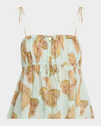 Ulla Johnson Water Blossoms Tallulah Coverup Top