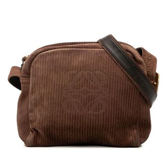 Loewe Pre-owned LOEWE Corduroy Anagram Shoulder Bag Ladies DIIFR6ALLZ05L6FD